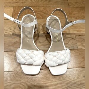 Fancy heeled sandals with buckle